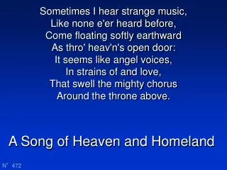 A Song of Heaven and Homeland