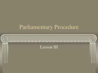 parliamentary procedure