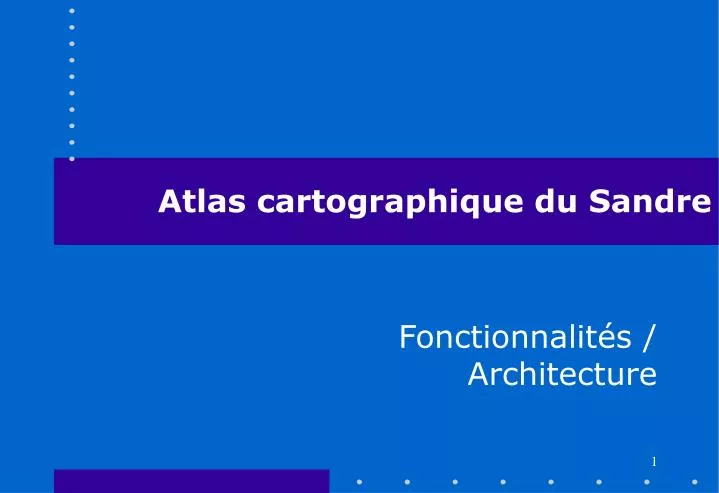 atlas cartographique du sandre