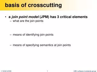 basis of crosscutting