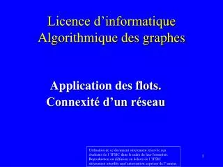 licence d informatique algorithmique des graphes