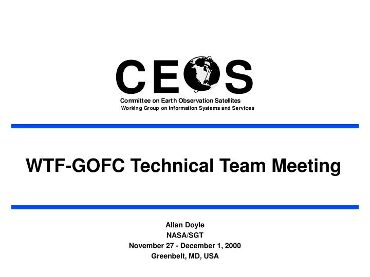 wtf gofc technical team meeting