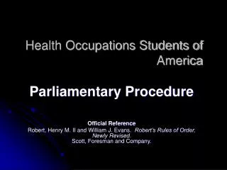 Health Occupations Students of America