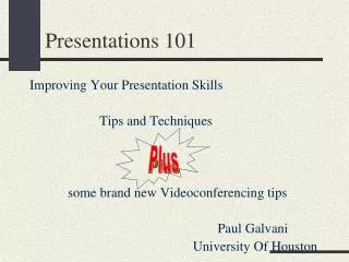 Presentations 101