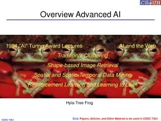 Overview Advanced AI