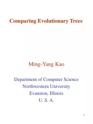 Comparing Evolutionary Trees