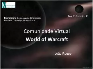 c omunidade v irtual world of warcraft
