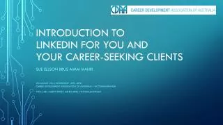 Introduction to LinkedIn for you and your career-seeking clients