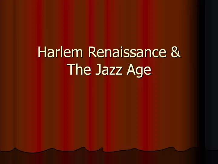 harlem renaissance the jazz age