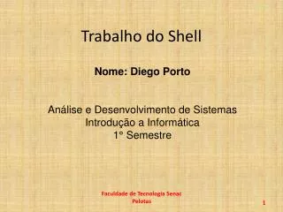 trabalho do shell