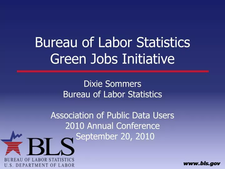 bureau of labor statistics green jobs initiative