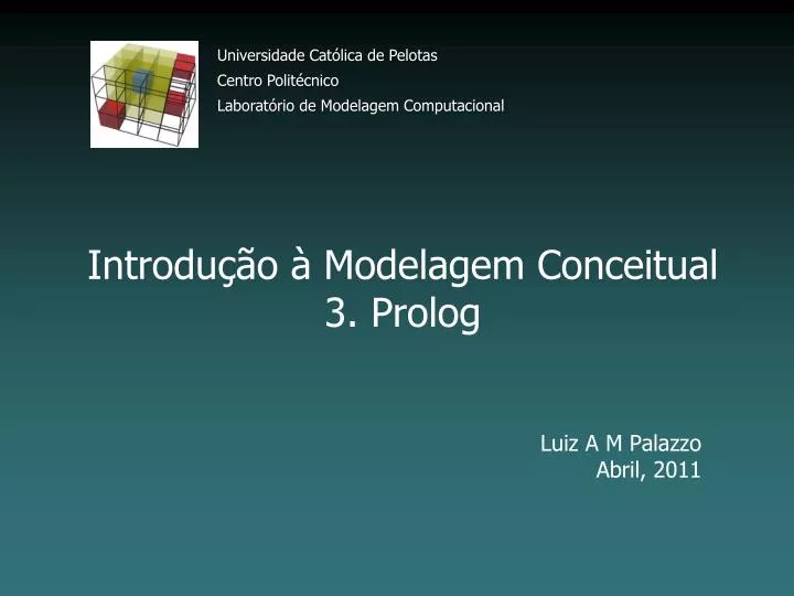introdu o modelagem conceitual 3 prolog