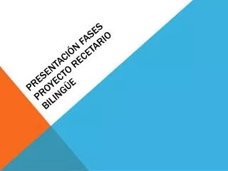 presentaci n fases proyecto recetario biling e