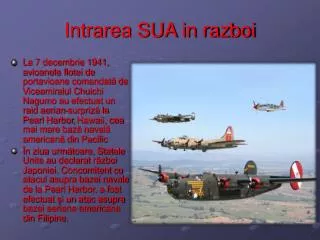 intrarea sua in razboi