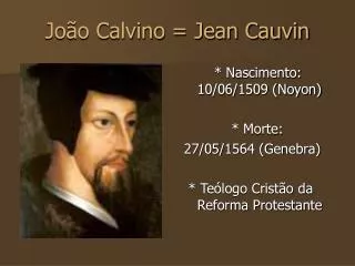 jo o calvino jean cauvin