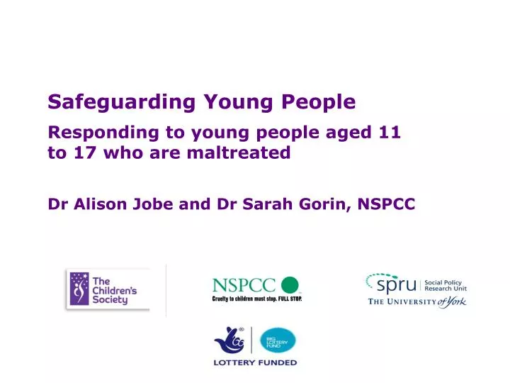 safeguarding young people responding to young people aged 11 to 17 who are maltreated