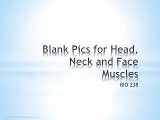 Blank Pics for Head, Neck and Face Muscles
