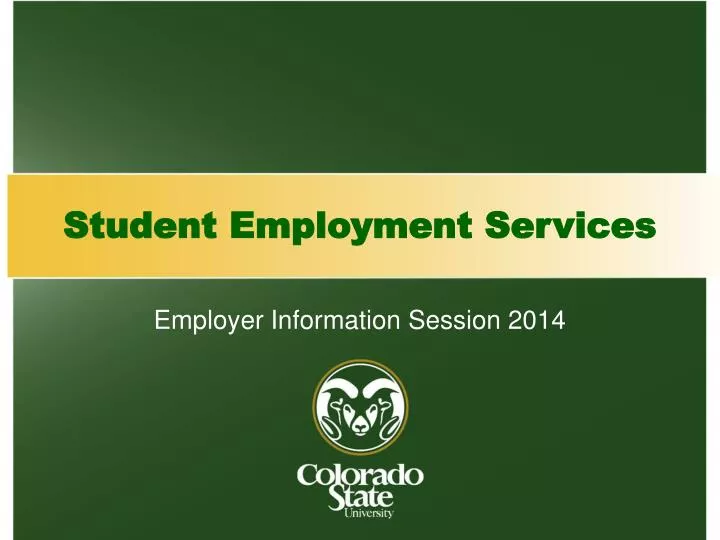 student employment services