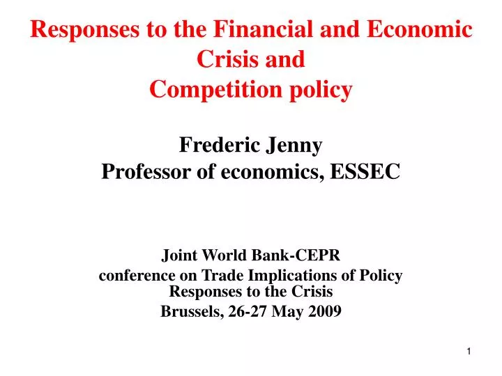frederic jenny professor of economics essec