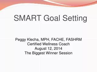 SMART Goal Setting