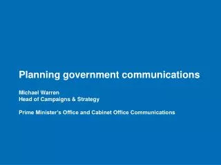 Goals for government communications