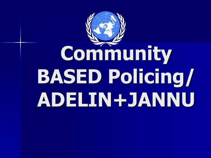 community based policing adelin jannu