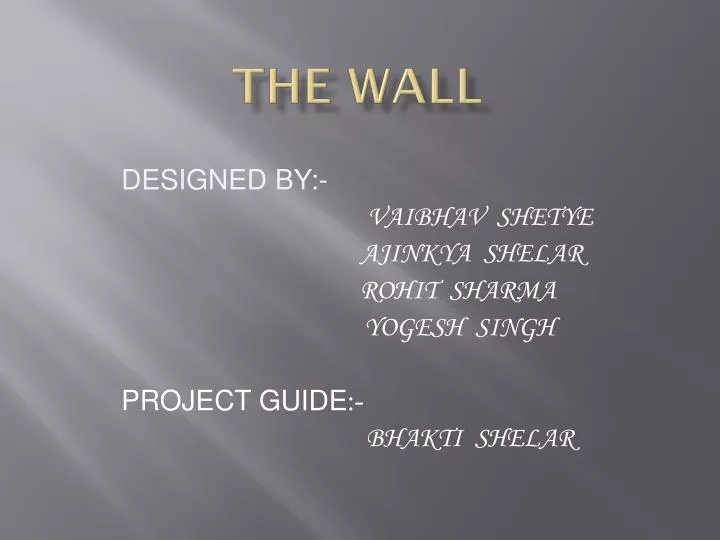 the wall