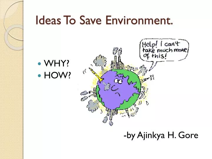 ideas to save environment