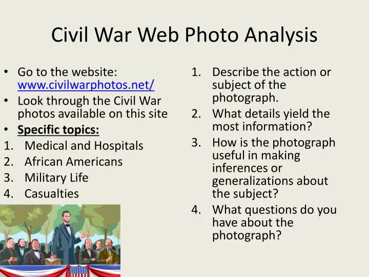 civil war web photo analysis