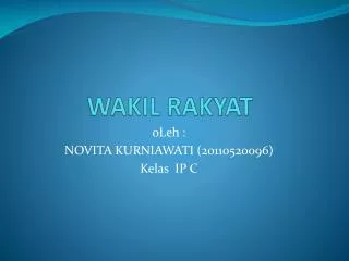 wakil rakyat