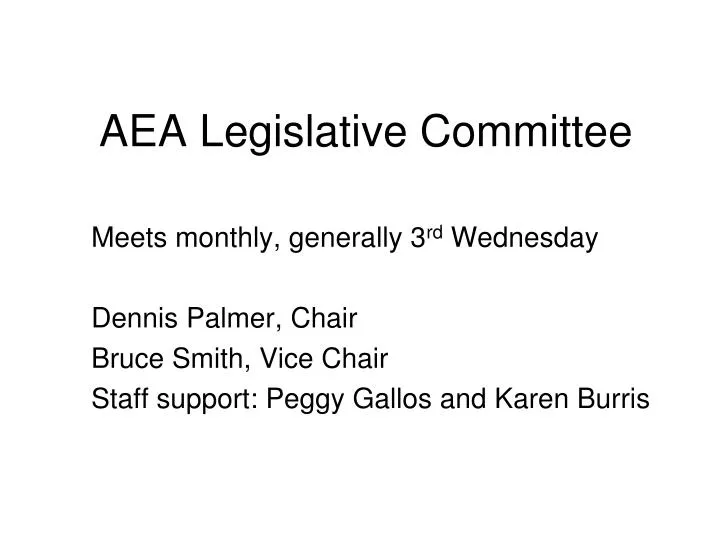 aea legislative committee