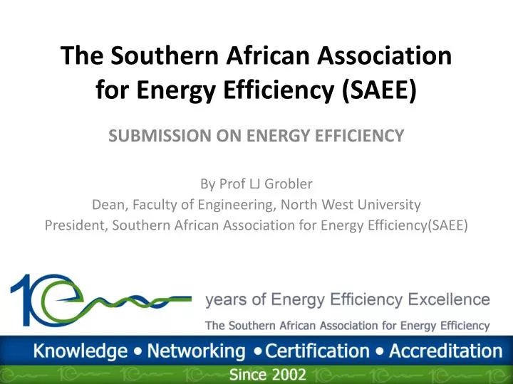 the southern african association for energy efficiency saee