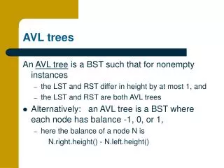 AVL trees