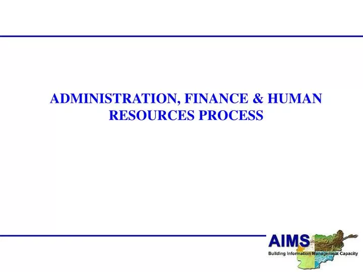 administration finance human resources process