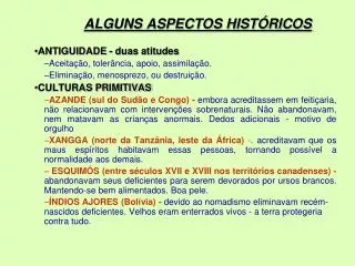 alguns aspectos hist ricos