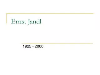 ernst jandl