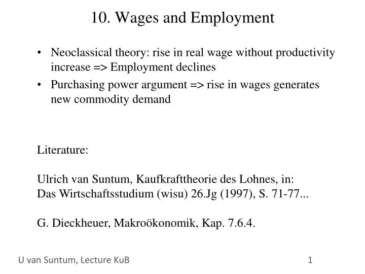 10 wages and employment