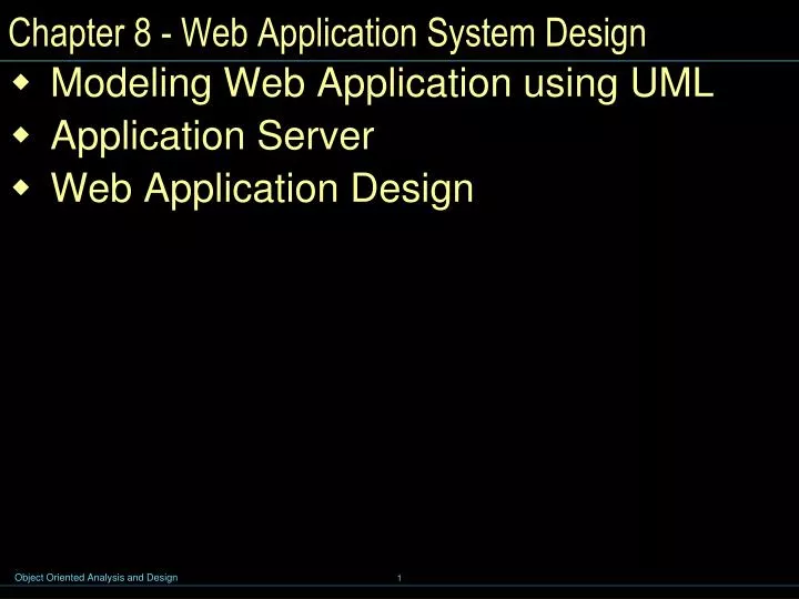 chapter 8 web application system design