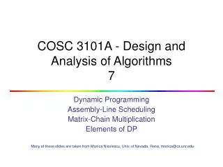 COSC 3101A - Design and Analysis of Algorithms 7