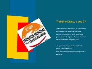 trabalho digno o que