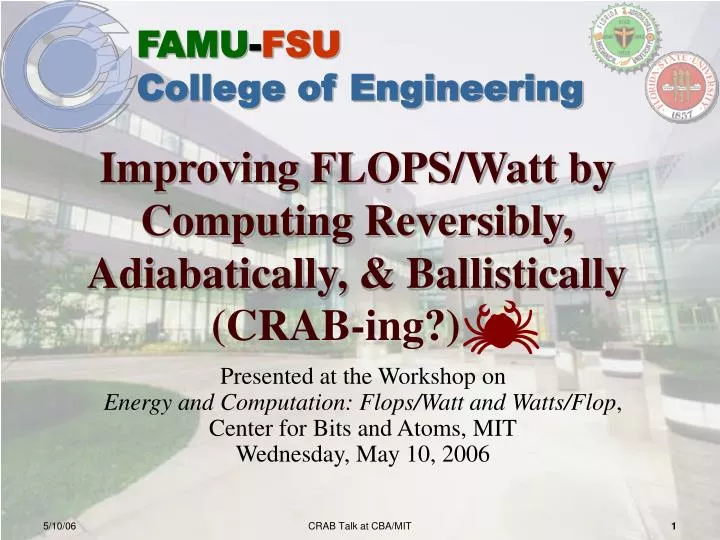 improving flops watt by computing reversibly adiabatically ballistically