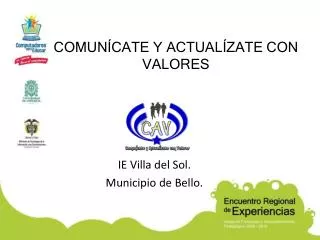 comun cate y actual zate con valores