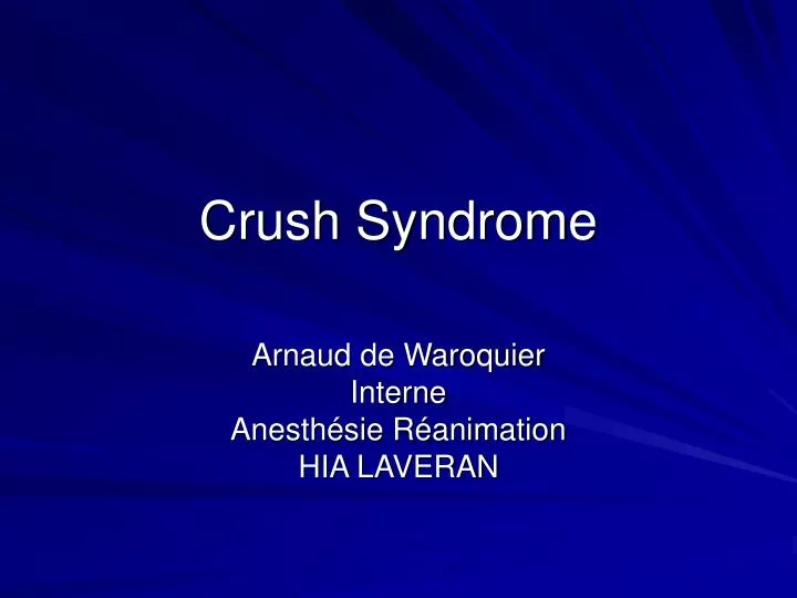 crush syndrome