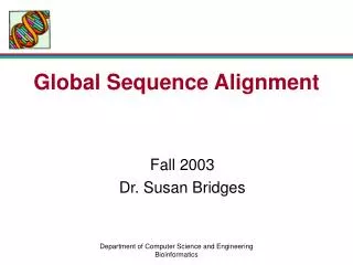 Global Sequence Alignment