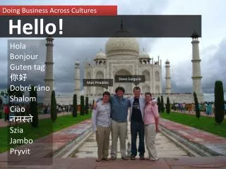 Doing Business Across Cultures