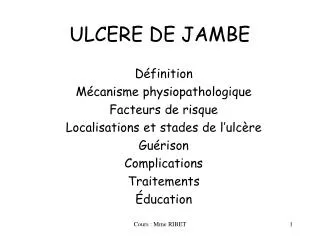 ulcere de jambe