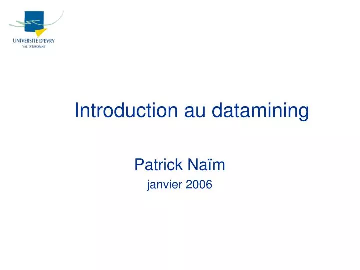 introduction au datamining