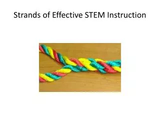 Strands of Effective STEM Instruction