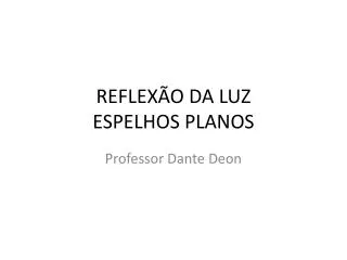 reflex o da luz espelhos planos
