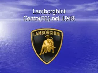 lamborghini cento fe nel 1948